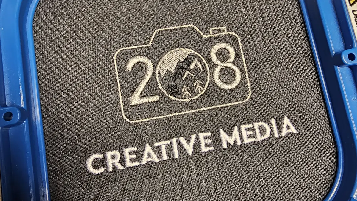Embroidered corporate polo shirt for 208 Creative Media